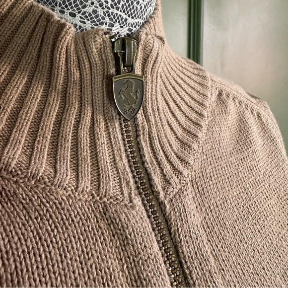 VINTAGE OFFICIAL SCUDERIA FERRARI X PUMA LARGE MENS ZIP UP SWEATER - Picture 3 of 9